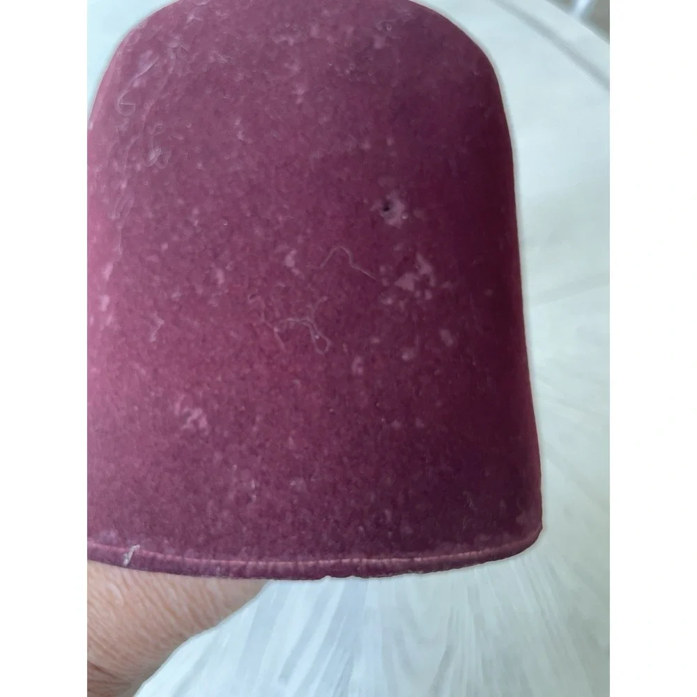 Vtg  BEN HUR Rhinestone Red Wool Shriners Masonic Fez Hat w/Jeweled Tassel Pin